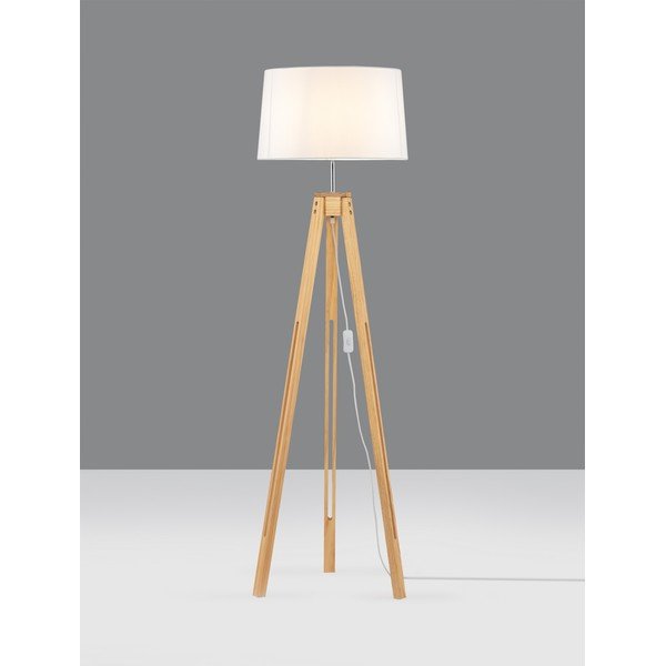Balta/dabīga toņa stāvlampa (augstums 145 cm) Leroy – Nova Luce-image-4