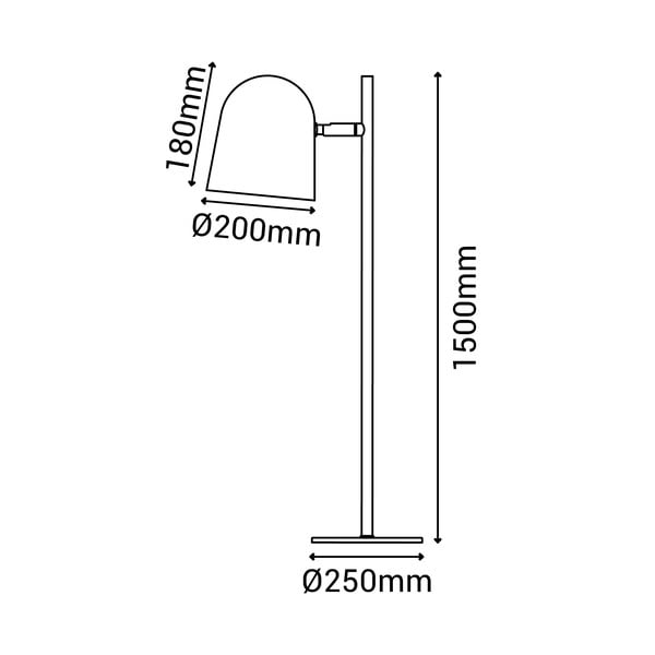 Balta stāvlampa SULION Paris, augstums 150 cm-image-4