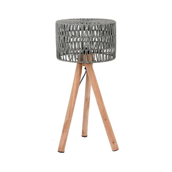 Pelēka mango koka galda lampa LABEL51 Stripe-image-1