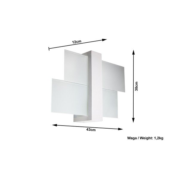 Balta sienas lampa Sollux Leda-image-2
