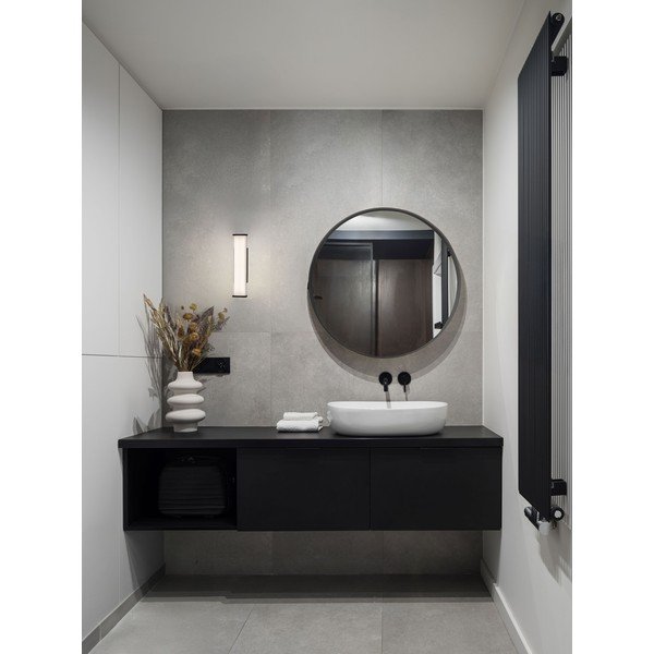 Matēti melna metāla LED sienas lampa Misty – Nova Luce-image-2