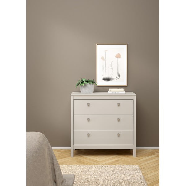 Pelēkbēša kumode 82x80x38 cm Madrid – Tvilum-image-1