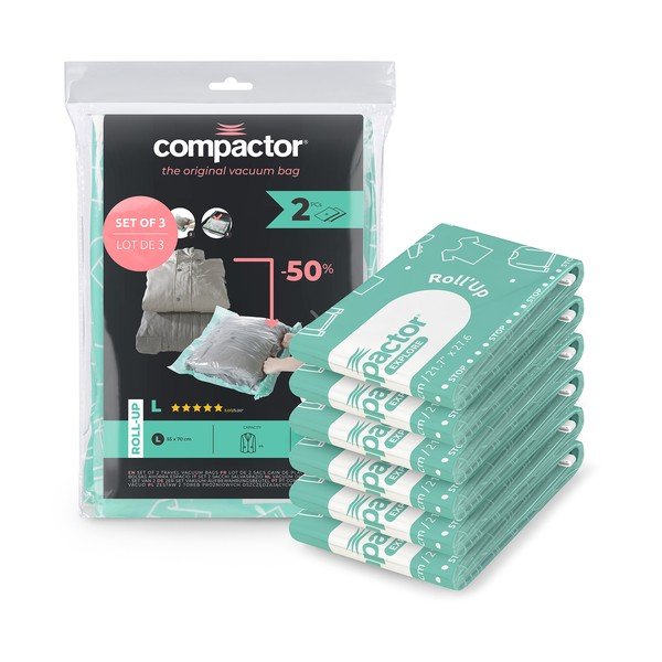 Vakuuma maisi apģērbam (6 gab.) Roll-Up – Compactor