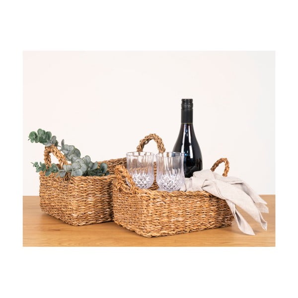 Uzglabāšanas grozi no jūraszāles (2 gab.) 32x23x13 cm Morella – House Nordic-image-1