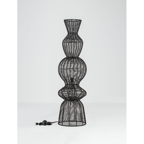 Matēti melna no virves stāvlampa (augstums 136 cm) Breena – Nova Luce-image-3