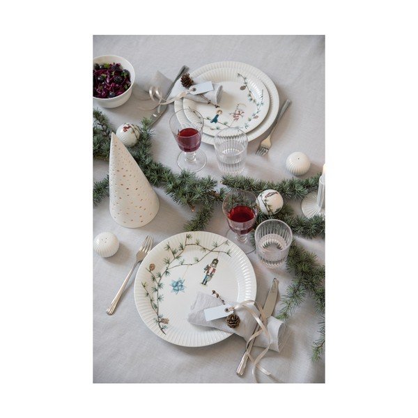 Balts porcelāna šķīvis ar Ziemassvētku motīvu ø 22 cm Hammershøi Christmas – Kähler Design-image-4