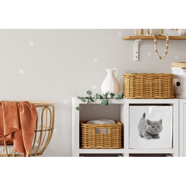 Balts tekstila bērnu rotaļlietu organizators 32x32x32 cm The Cutest Ones – Butter Kings-image-1