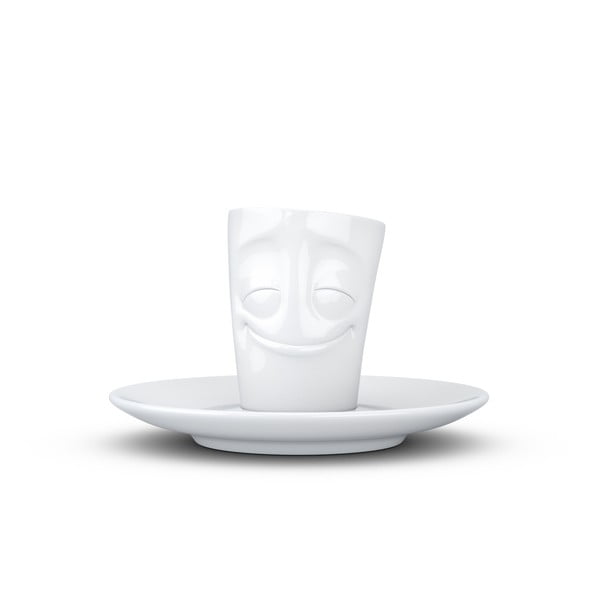 Balta sapņaina porcelāna espresso krūze ar apakštasīti 58produkti, tilpums 80 ml