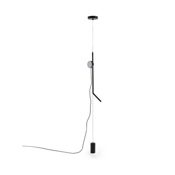 Melna LED stāvlampa ar regulējamu spilgtumu (augstums 339 cm) Orey – Kave Home