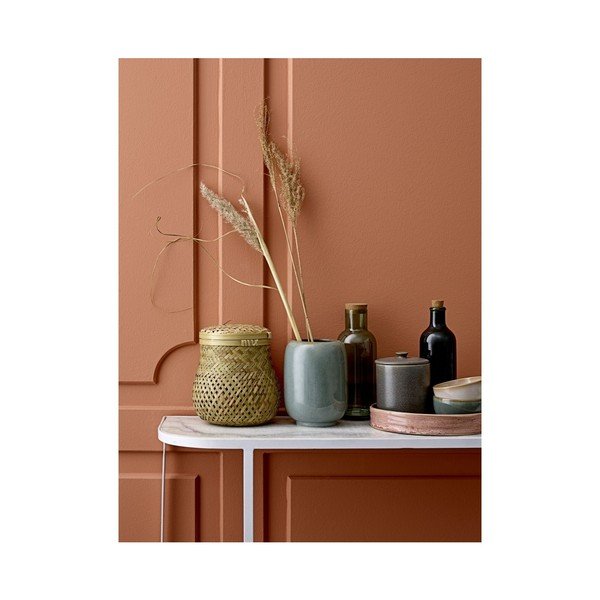 Zaļa stikla pudele ar korķa vāciņu Bloomingville-image-2