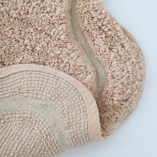 Gaiši rozā mazgājams/ar rokām darināts kokvilnas apaļš paklājs ø 110 cm Sweet April Nude – Nattiot-image-3