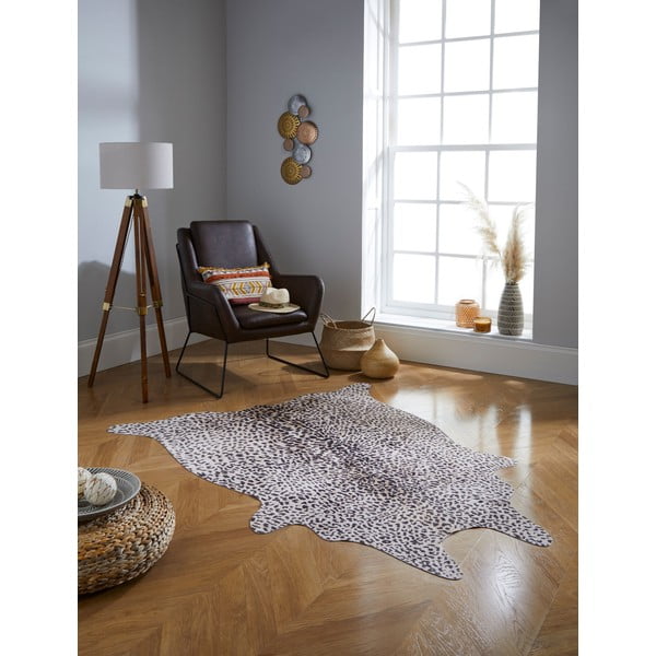 Brūna sintētiska kažokāda 195x155 cm – Flair Rugs-image-2