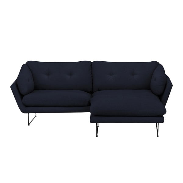 Tumši zils dīvāna un pufa komplekts Windsor & Co Sofas Comet