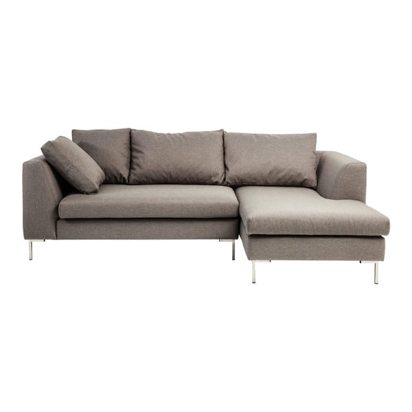 Pelēks stūra dīvāns Kare Design Bruno Panini, platums 250 cm, labais stūris
