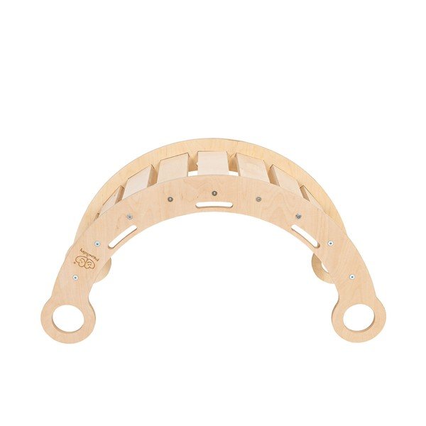 Dabīga toņa priedes masīvkoka šūpoles 39x75x38 cm Montessori – Meowbaby-image-3