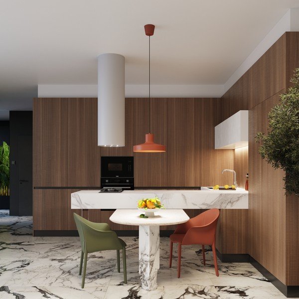 Oranža piekaramā lampa ar metāla abažūru Vito – Sollux-image-1