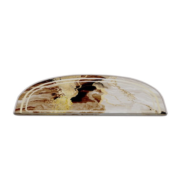 Brūni/krēmkrāsas kāpņu paklāji (16 gab.) 20x65 cm Golden Marble – Vitaus