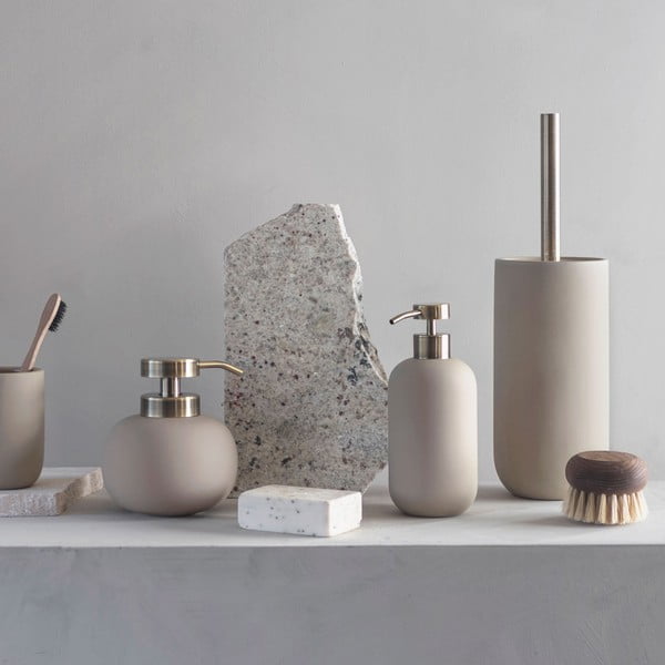 Krēmkrāsas keramikas trauks zobu birstei Lotus – Mette Ditmer Denmark-image-1