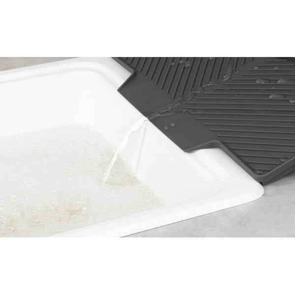 Tumši pelēks trauku žāvētājs Wenko Neli, 20 x 40 cm-image-2