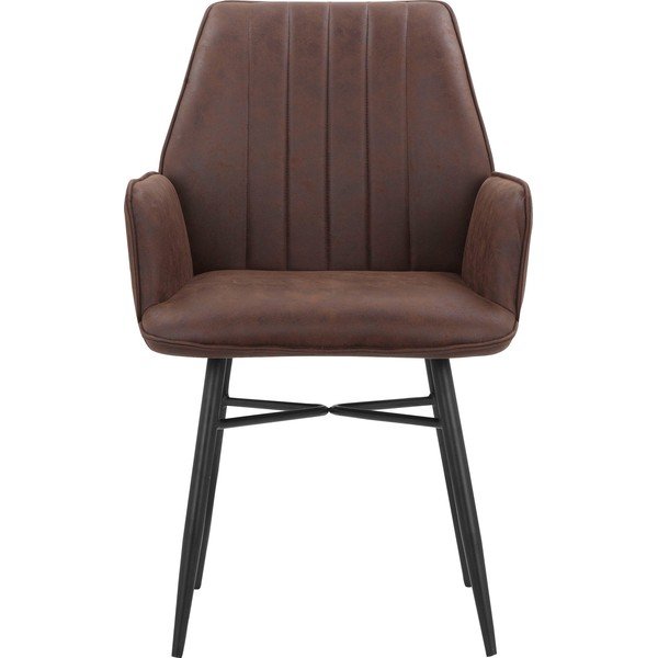 Brūni polsterēti ēdamistabas krēsli (2 gab.) Anzo – Støraa-image-2