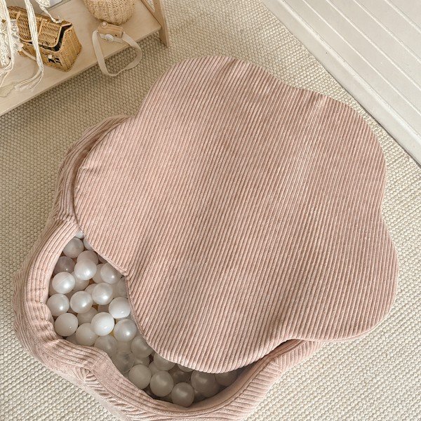 Rozā velveta bumbu baseins ø 90 cm augstums 30 cm – Meowbaby-image-2