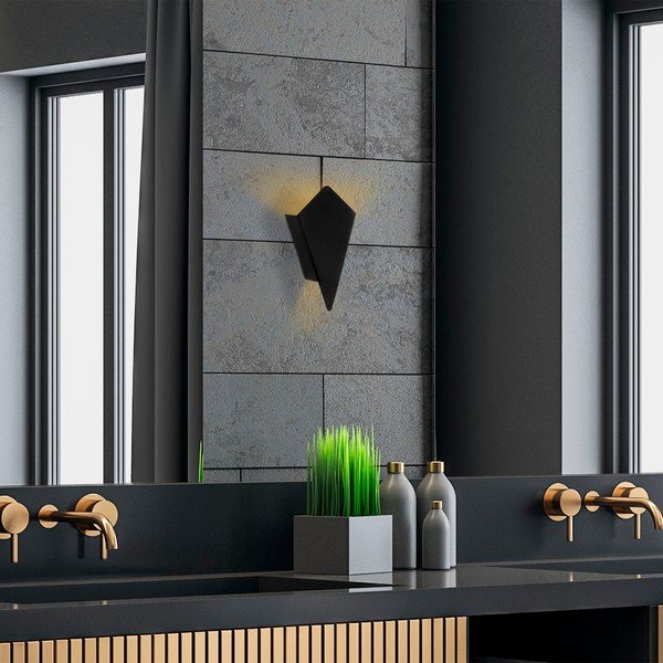 Melna sienas lampa Cut – Opviq lights-image-2