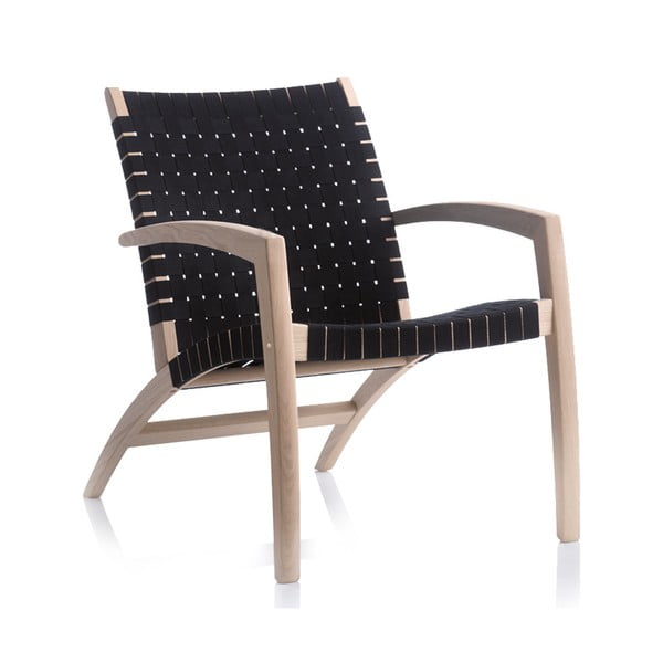 Bēšs ozolkoka krēsls ar melnu sēdekli Findahl by Hammel Luna