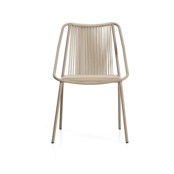 Krēmkrāsas/pelēkbrūns dārza krēsls Zivia – Kave Home-image-4