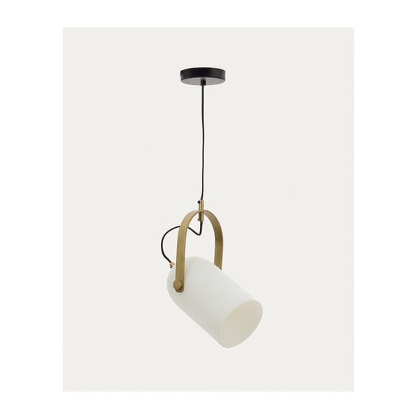 Balta piekaramā lampa ar stikla abažūru ø 14 cm Reisy – Kave Home-image-2