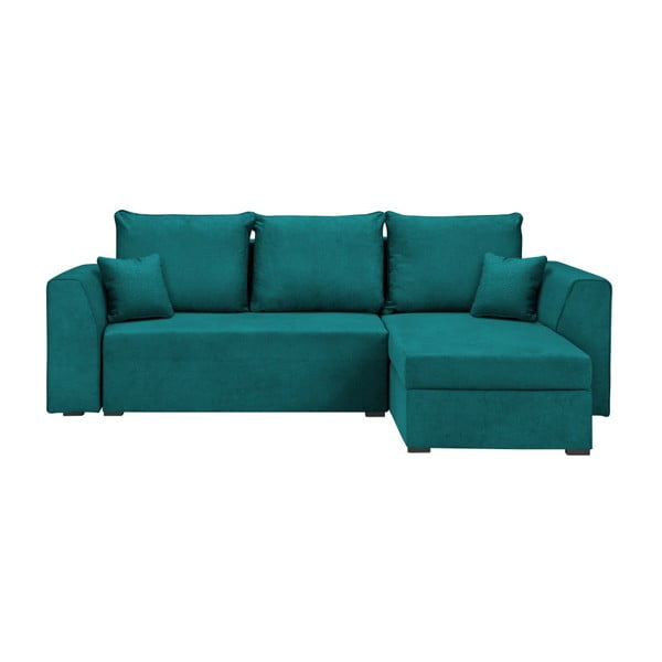 Tirkīza stūra dīvāns-guļamvieta Kosmopolītisks dizains Dover