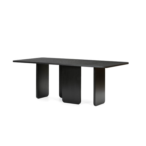 Melns ēdamgalds ar oša finieri Teulat Arq, 200 x 100 cm-image-3