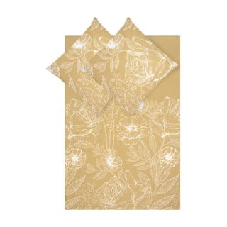 Dzeltena kokvilnas perkala gultas veļa 200x200 cm Keno – Westwing Collection