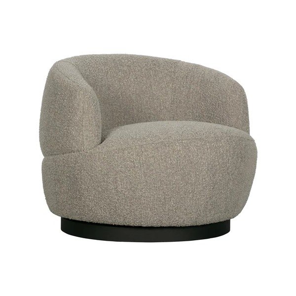 Gaiši pelēks grozāms atpūtas krēsls Wolly – WOOOD