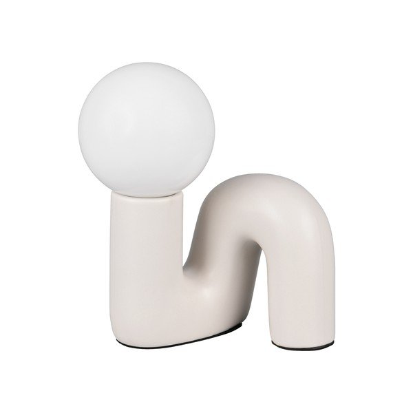 Ziloņkaula krāsas keramikas galda lampa (augstums 21,5 cm) Quinn – Reality