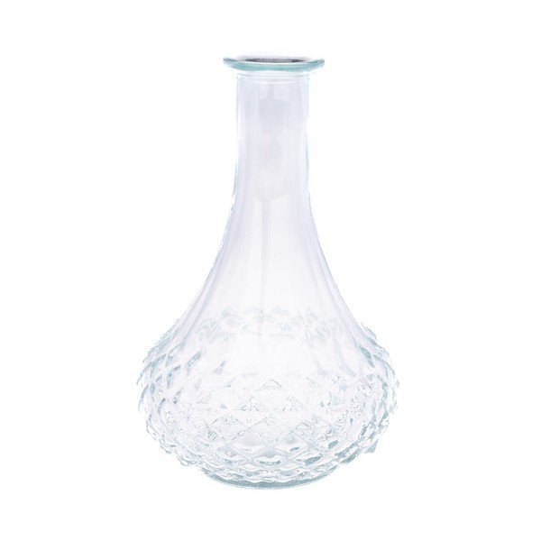 Krēmkrāsas stikla vāze (augstums 21 cm) – Dakls