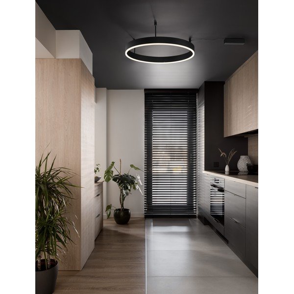 Matēti melna alumīnija LED griestu lampa ar regulējamu spilgtumu Motif – Nova Luce-image-1