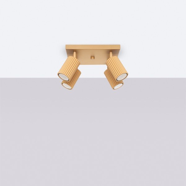 Zelta krāsas prožektora tipa lampa 25x25 cm Gleam – Sollux-image-4