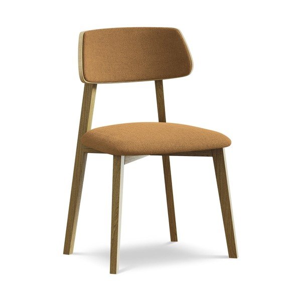 Terakotas oranžs masīvkoka pusdienu krēsls Niu – Makamii