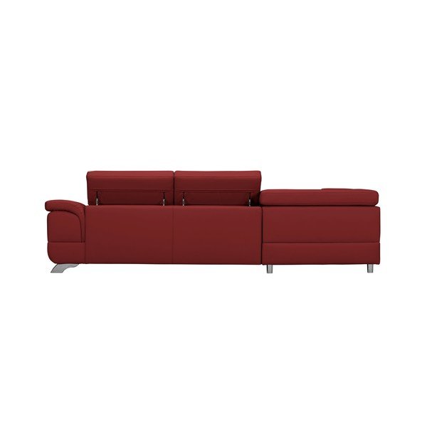 Sarkanās ādas izskats Windsor & Co Sofas Gamma dīvāns, kreisais stūris-image-2