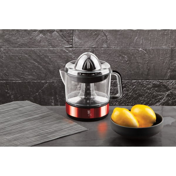 Sarkana elektriskā citrusaugļu prese Burgundy Metallic Line – BerlingerHaus-image-1