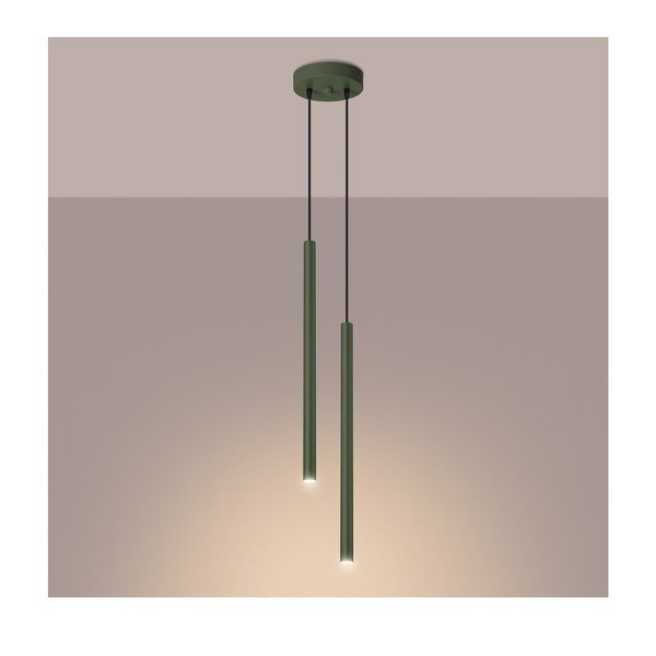 Zaļa piekaramā lampa ø 15 cm Fideus – Sollux-image-2