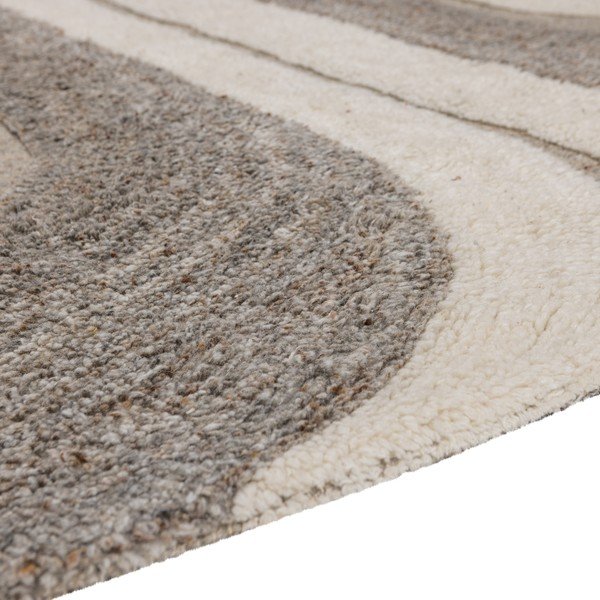 Pelēks/bēšs paklājs no vilnas maisījuma 170x240 cm Moro – WOOOD-image-4
