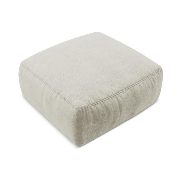 Bēšs kāju soliņš no šenila auduma Kuki – Makamii-image-2