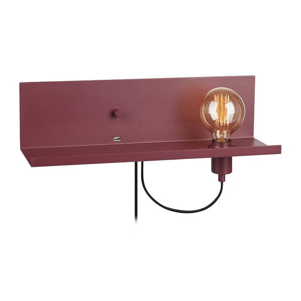 Sarkana sienas lampa ar USB uzlādes staciju Markslöjd Multi