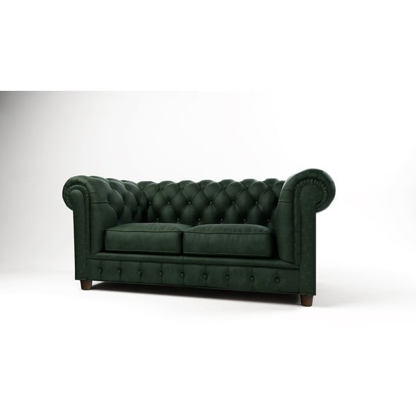 Tumši zaļš samta dīvāns 178 cm Cambridge – Ropez