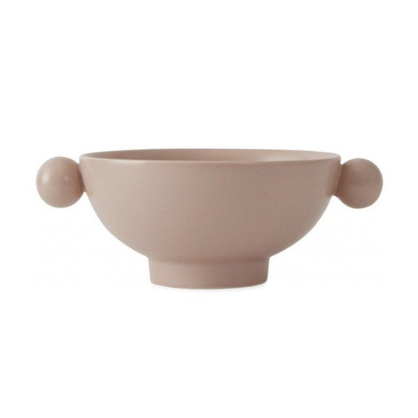 Gaiši rozā porcelāna servēšanas bļodiņa Inka – OYOY Living Design