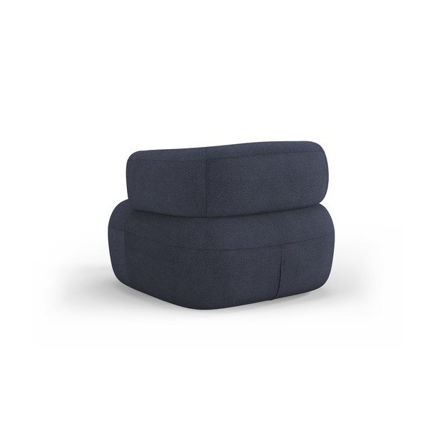 Tumši zils atpūtas krēsls no buklē auduma Jenny – Micadoni Home-image-3