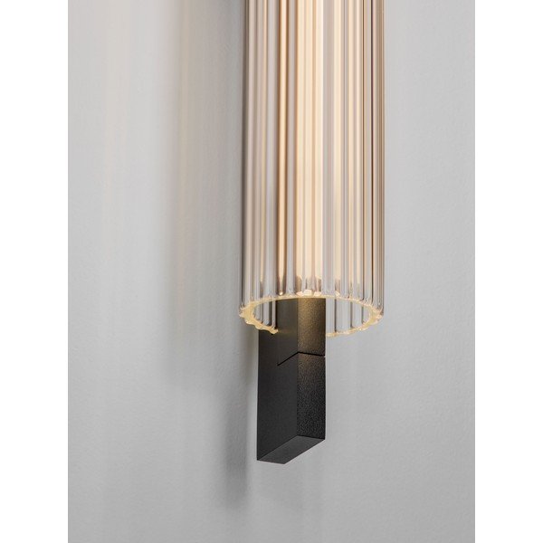 Matēti melna alumīnija LED sienas lampa ar regulējamu spilgtumu Glovia – Nova Luce-image-2