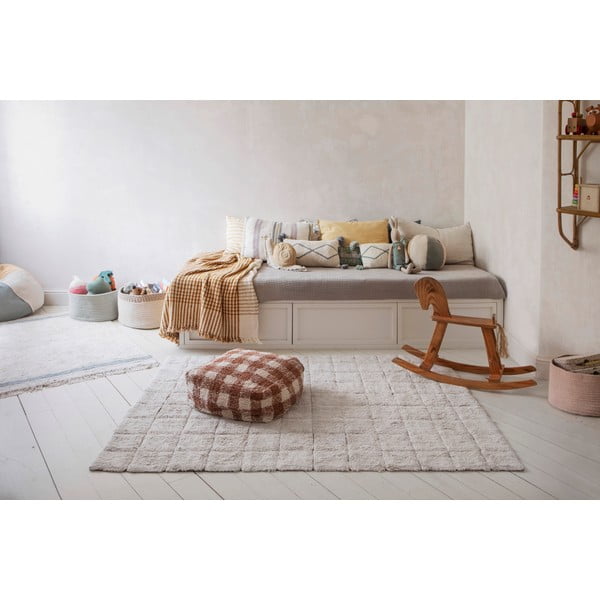 Krēmkrāsas mazgājams/ar rokām darināts kokvilnas paklājs 120x160 cm Mosaic – Lorena Canals-image-3