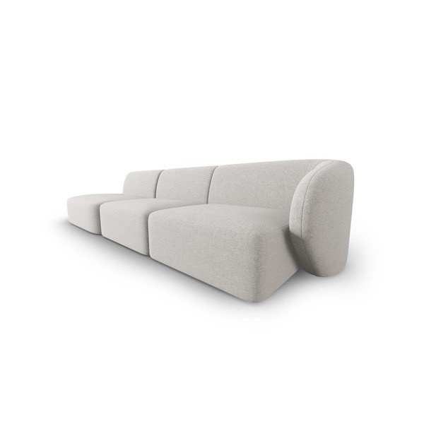 Gaiši pelēks dīvāns no šenila auduma ar labo stūri 311 cm Paolo – Milo Casa-image-2